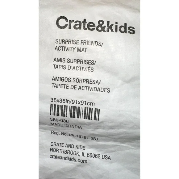 HTF Surprise Friends Baby Activity‎ Play Mat Crate & Barrel Kids